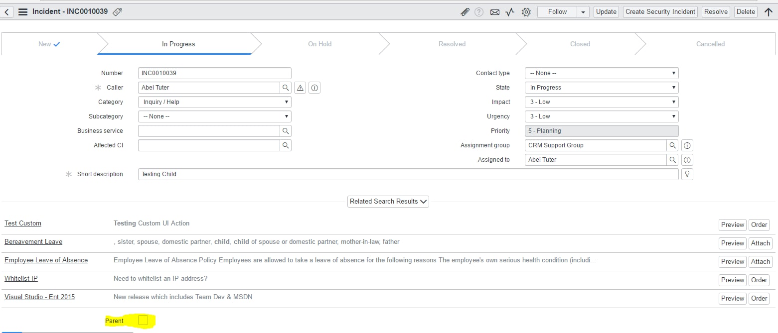 Solved: control when the create child incident button show ...