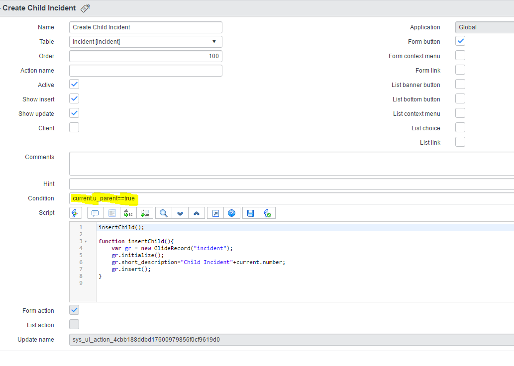 Solved: control when the create child incident button show ...