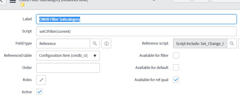 Dynamic Reference Qualifier not working - ServiceNow Community