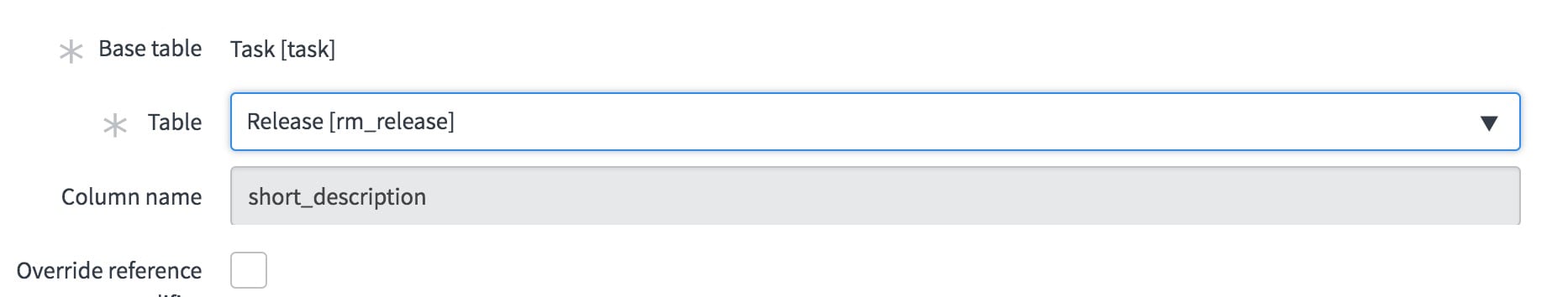 How to show a field name in reference field? - ServiceNow Community