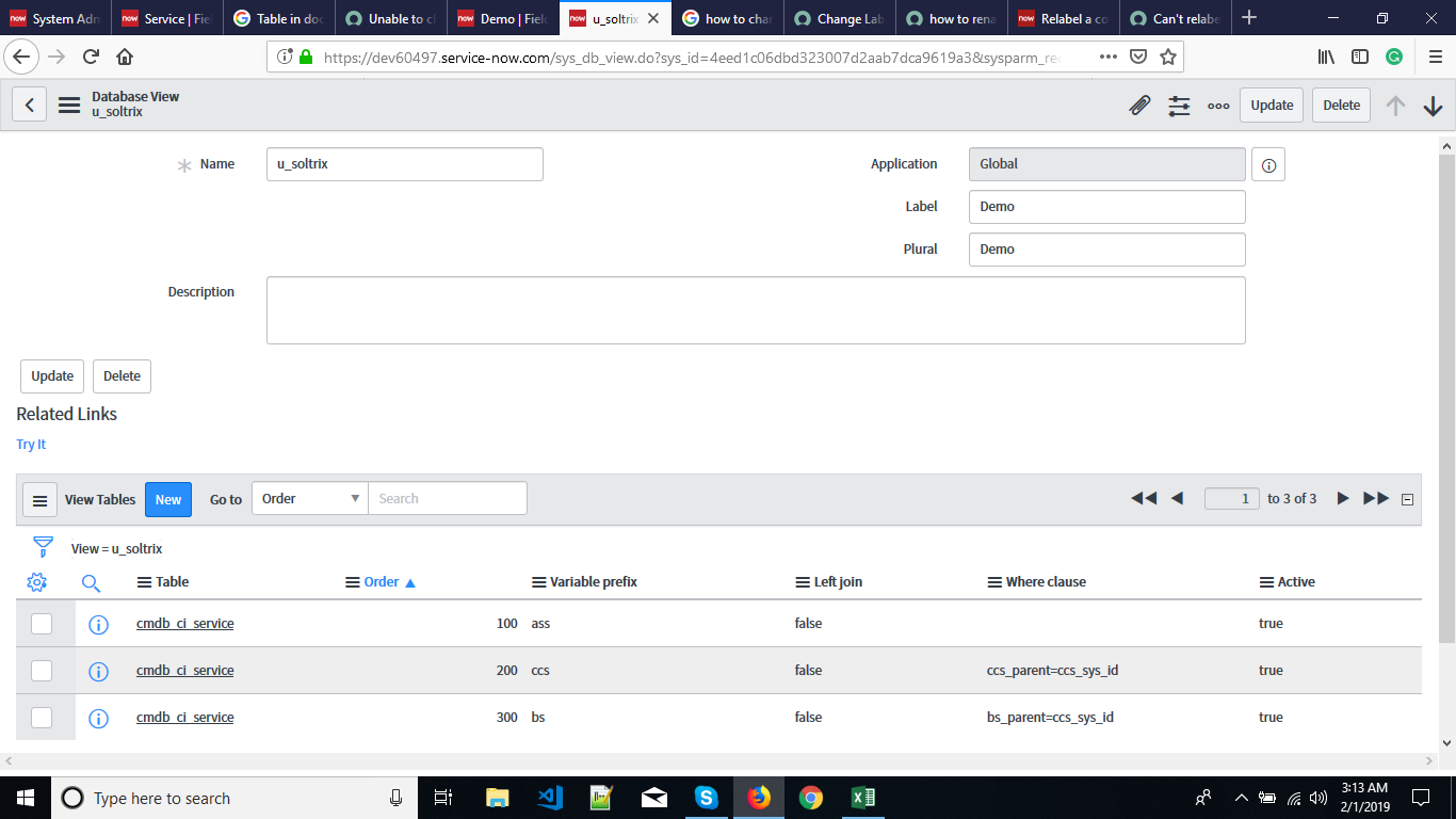 Servicenow Label Field how to rename label for column/field in database v... - Page 2 ...