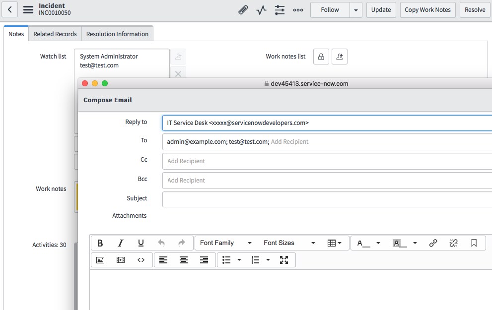 Example Servicenow Inc Email Solved: Adding an external email address to populate email ...