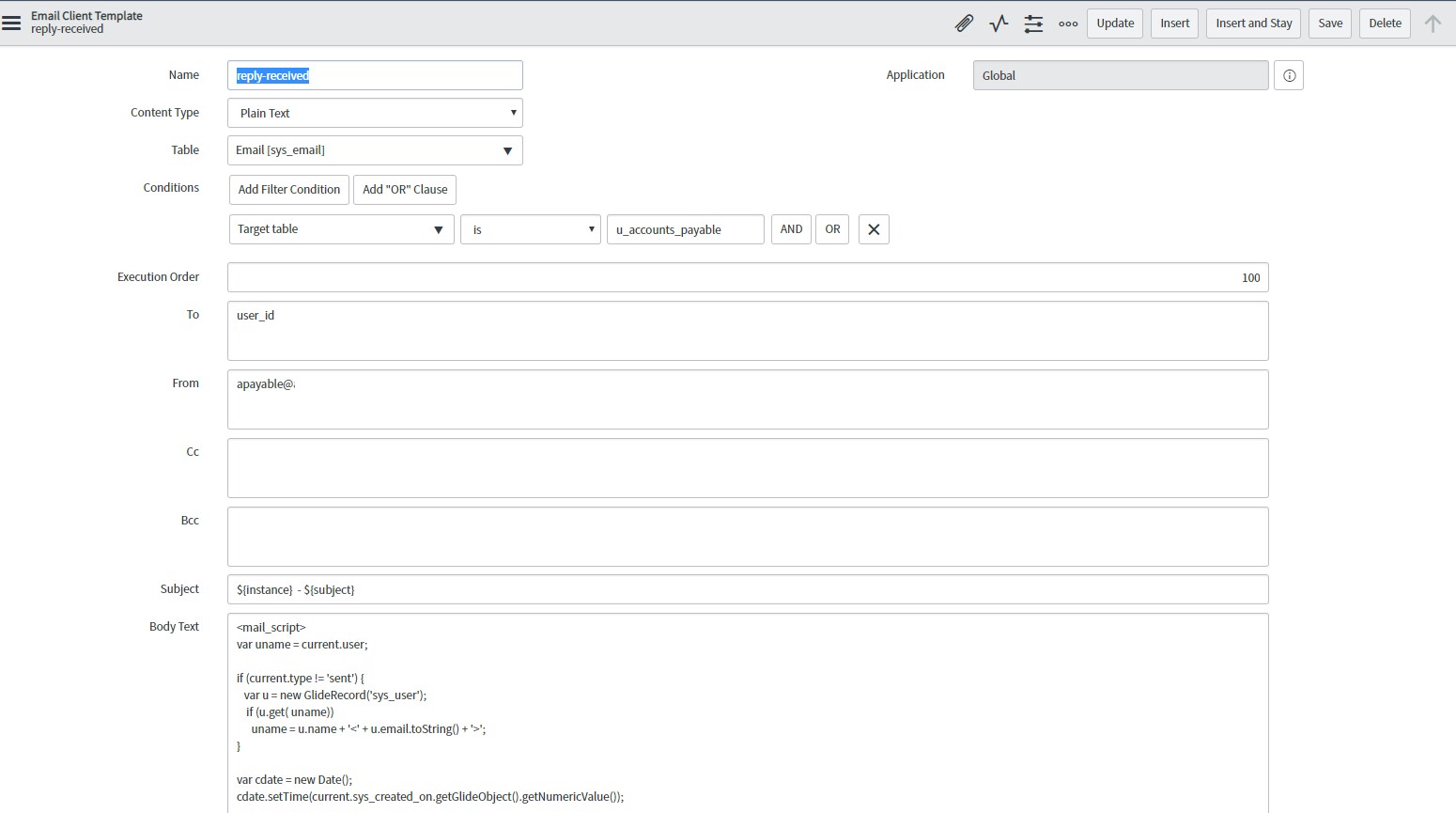 Solved: Re: Setting the From field on Reply-Received Clien ...