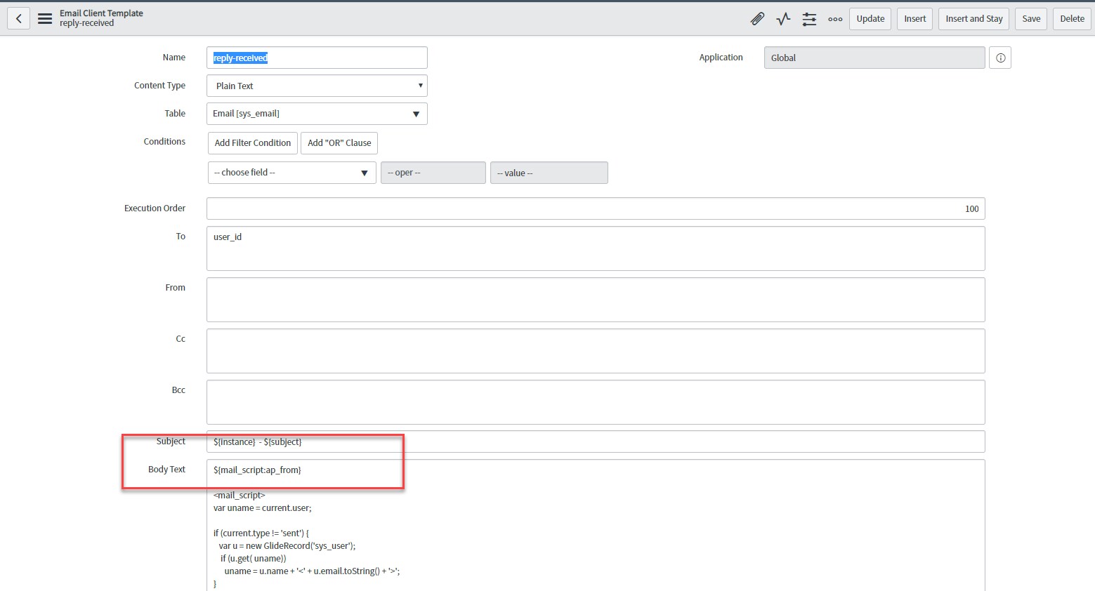 Solved: Re: Setting the From field on Reply-Received Clien ...