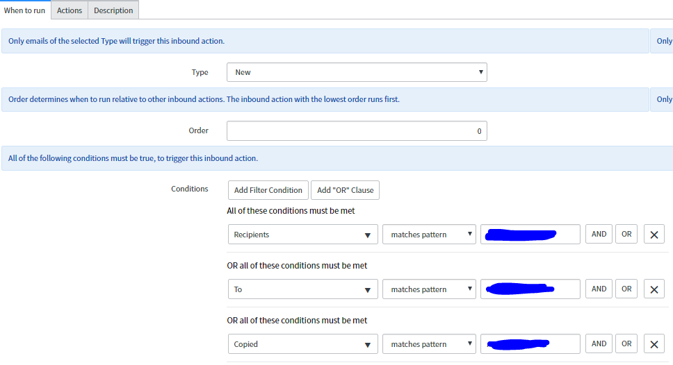 Solved: When to run Inbound email action - exact email add ...