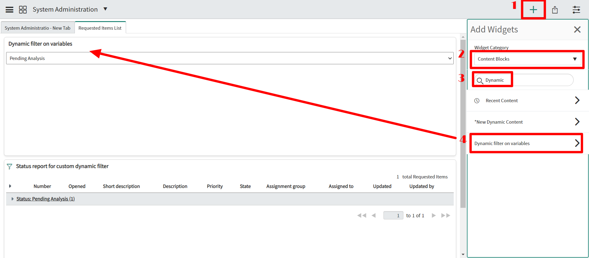 Custom Interactive filter based on Catalog item va... ServiceNow