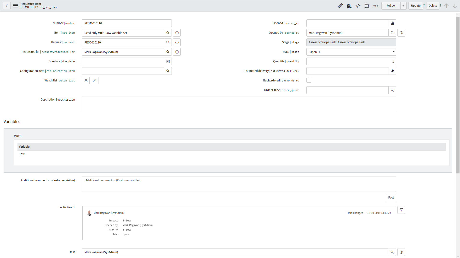 Read-only Multi-Row Variable Set - ServiceNow Community