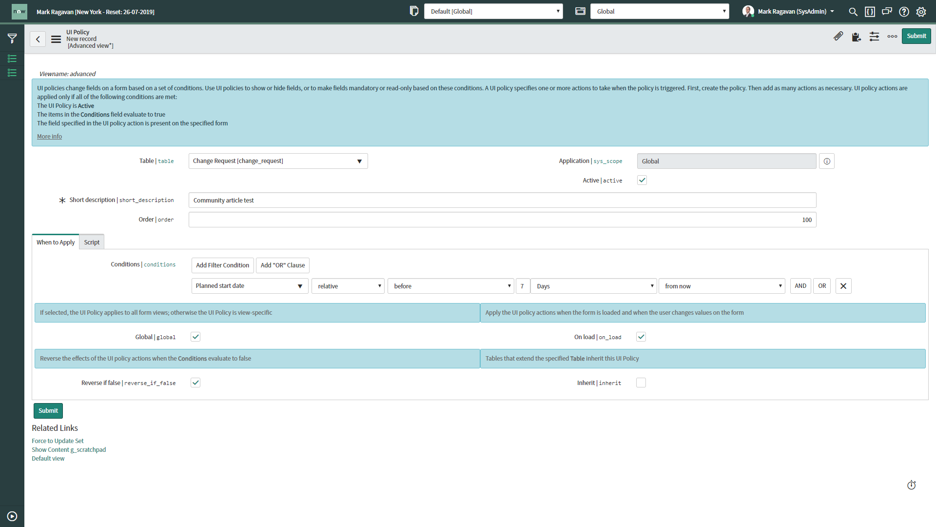 No Code date validations through (Catalog) UI Poli... ServiceNow