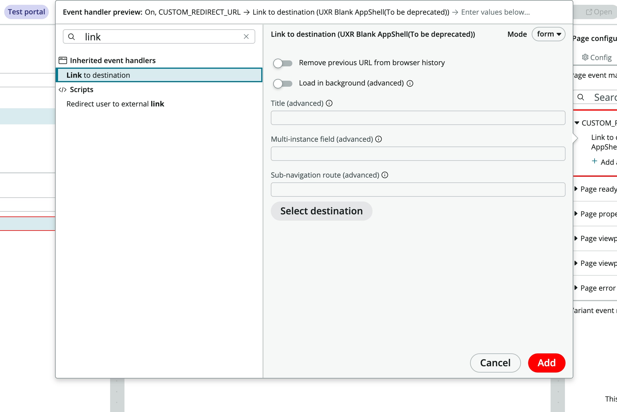 How to redirect user to an external page in UI Bui... ServiceNow