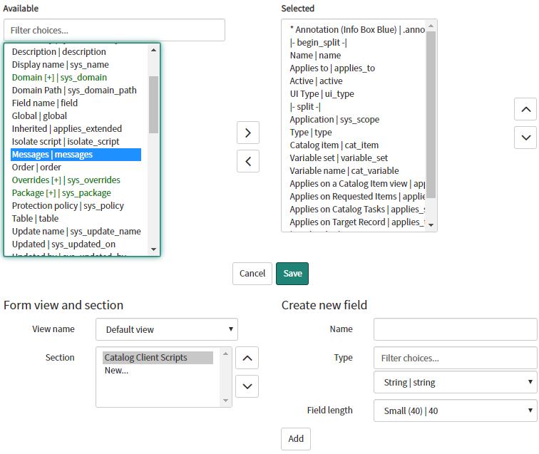 Catalog Client Script Messages (Internationalizati... - ServiceNow ...