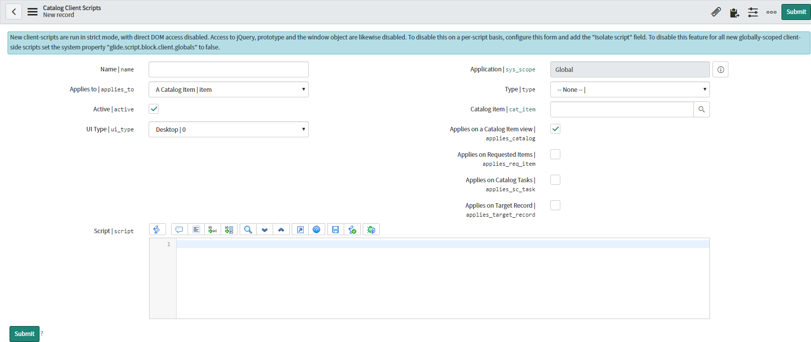 Catalog Client Script Messages (Internationalizati... - ServiceNow ...