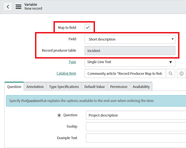 Record Producer map to field on… Variable Sets! ServiceNow Community