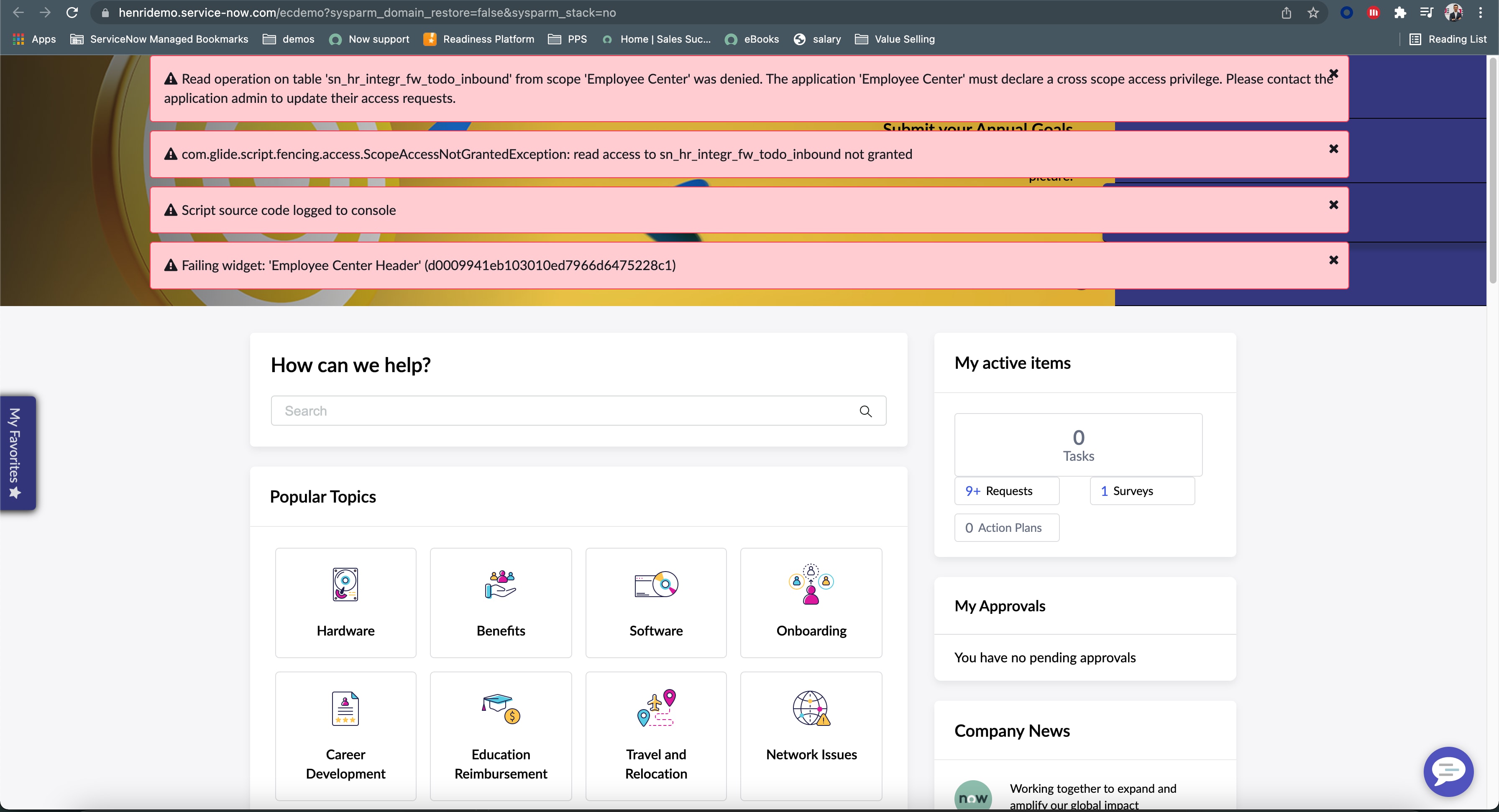 Solved: ESC portal issue - ServiceNow Community