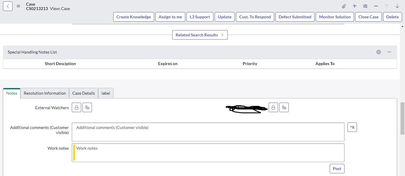 Regarding the tab change in Resolution case to not... - ServiceNow ...