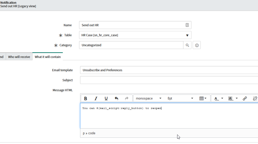 Solved: Notification Email Script - how to add pre-populat ...