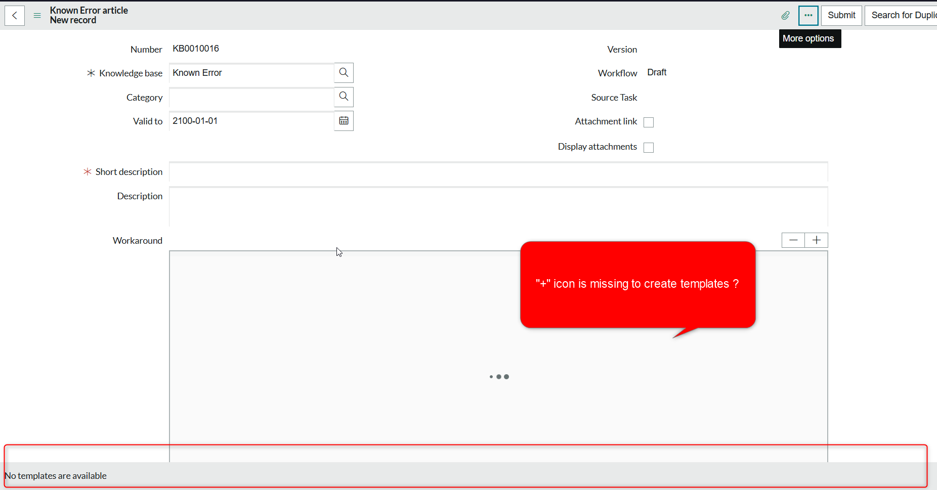 User not able to create (sys_template) records. - ServiceNow Community