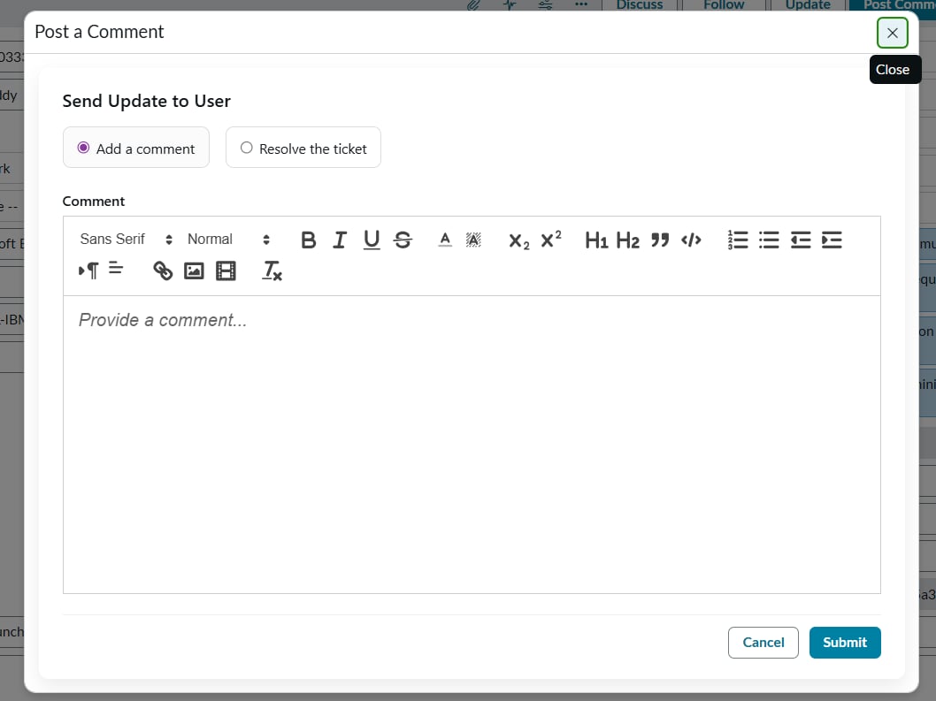 Article - Enabling Rich Comments in ServiceNow (Be... - ServiceNow ...