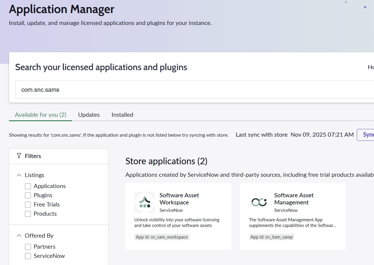 Sam Snc Unable to install SAM Foundation (com.snc.sams) o... - ServiceNow Community