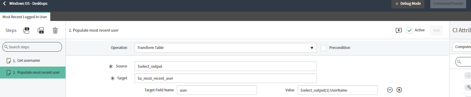 Discovery pattern ext to populate custom 'most rec... - ServiceNow ...
