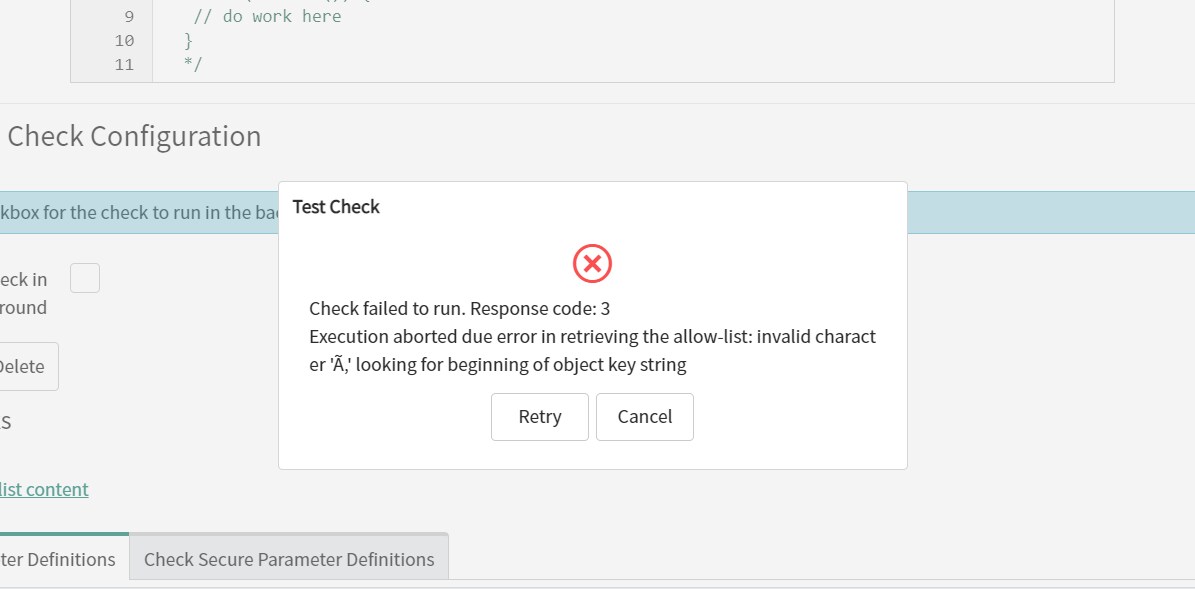 Agent Client Collector- Check command denied by Ag... - Page 2 ...