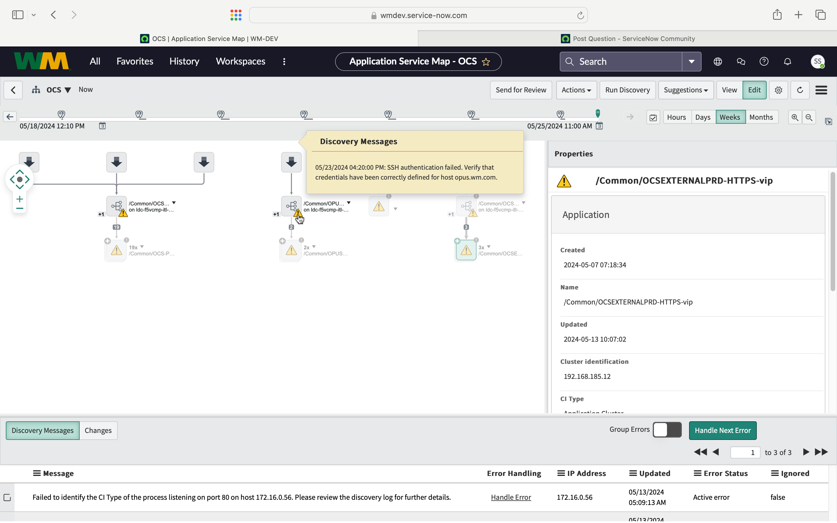 SErvice mapping error - ServiceNow Community