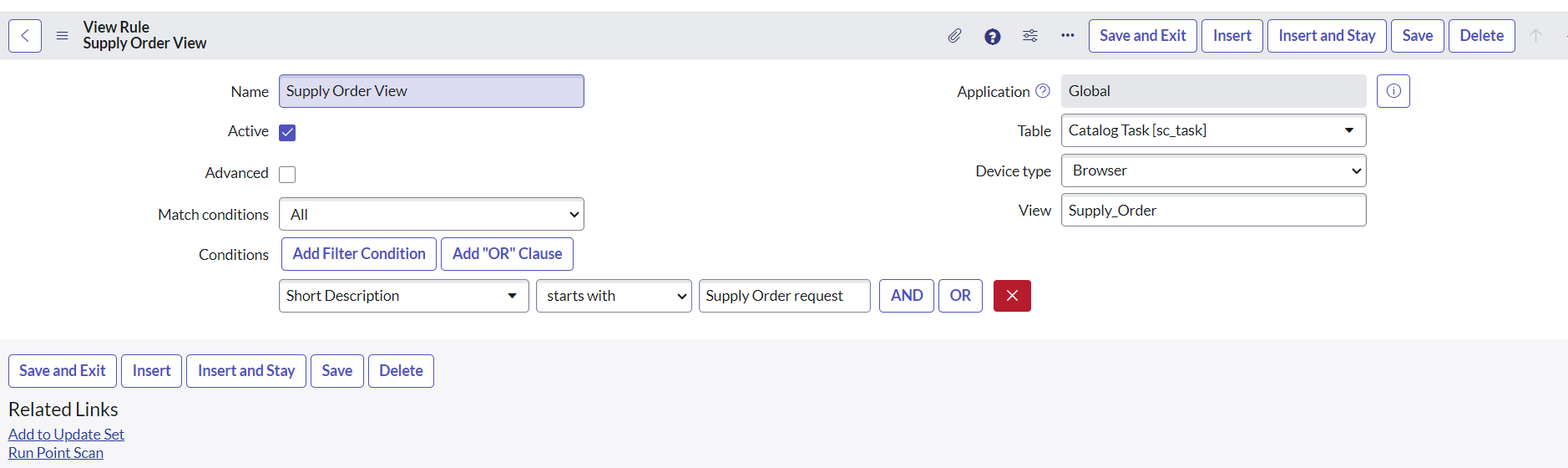Set view on SCTASK form - ServiceNow Community