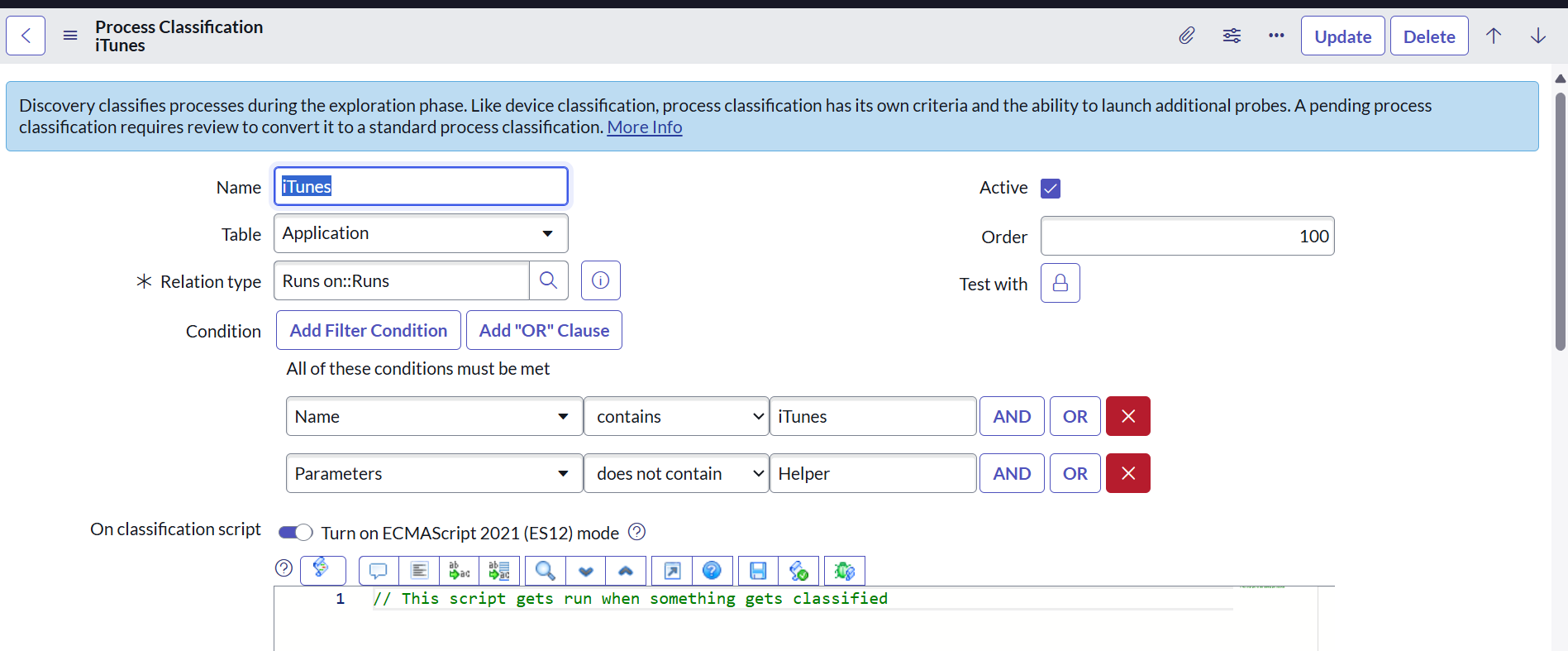 Task: Create iTunes Discovery Pattern (Part 2) - F... - ServiceNow ...