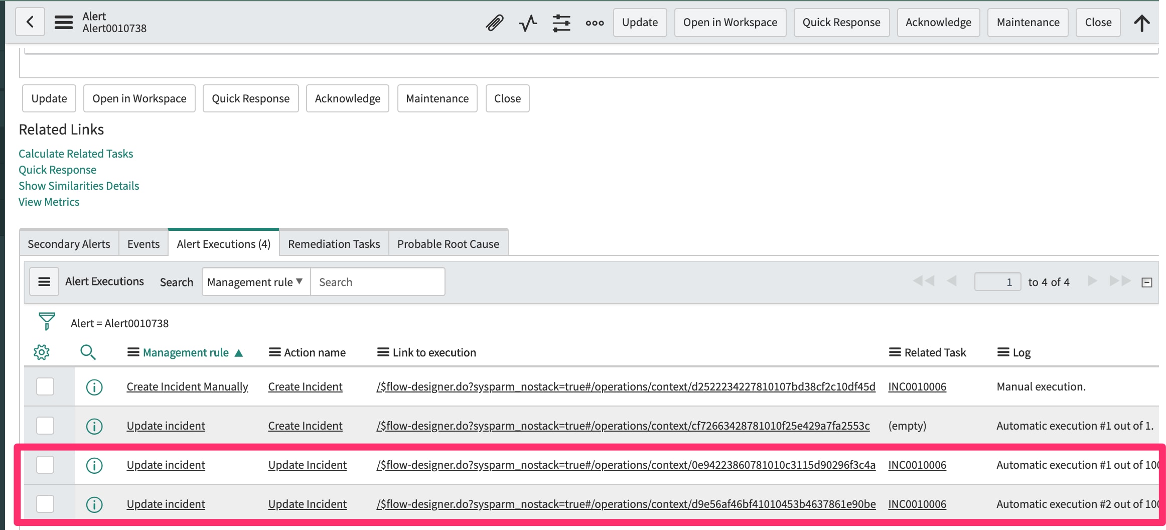 Solved: Updating an incident when an alert escalation occu ...