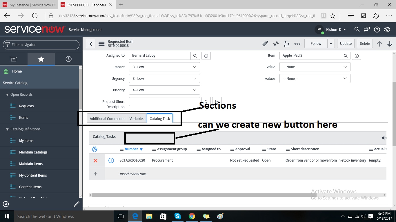 Solved: Re: Embedded List Add or New Button - Page 2 - ServiceNow Community