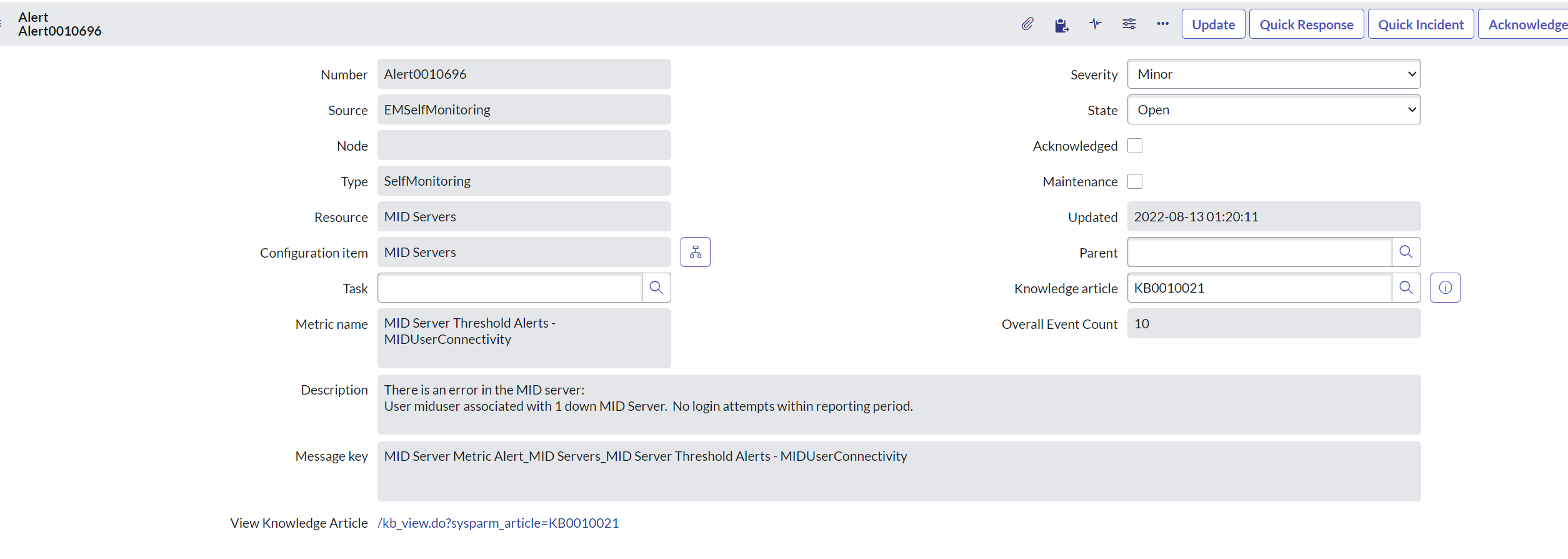 Solved: Event Management - How to attach knowledge article ...