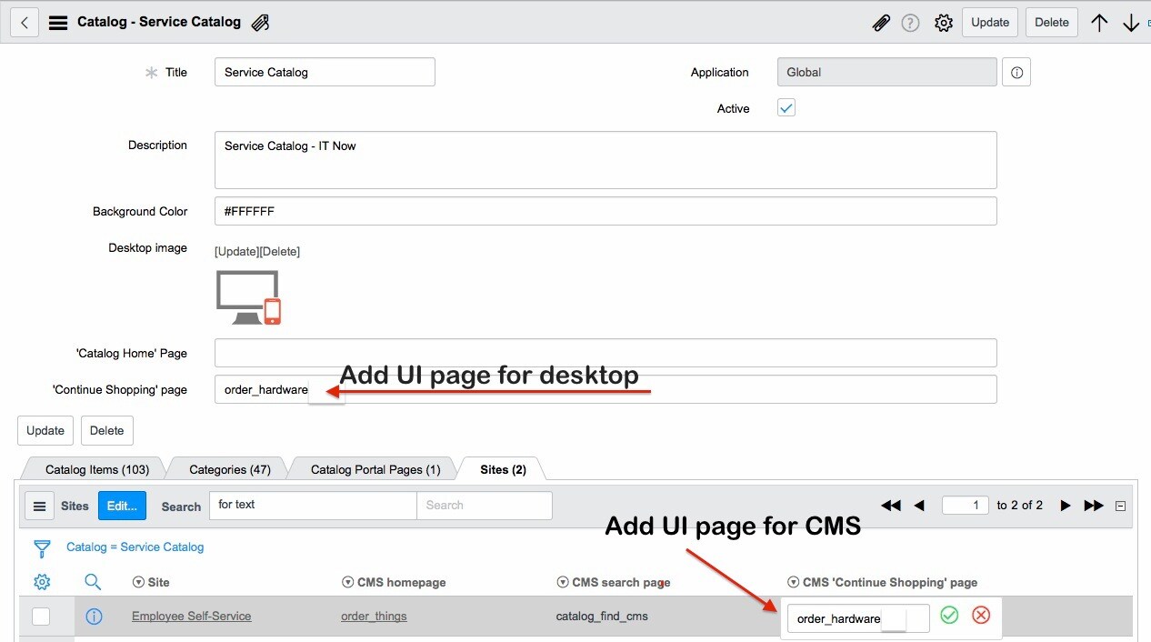 Get the Continue Shopping button working in your S... - ServiceNow ...