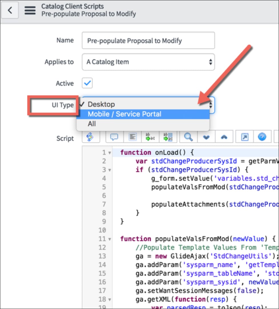 Consider Mobile when using Catalog Client Scripts ... - ServiceNow ...