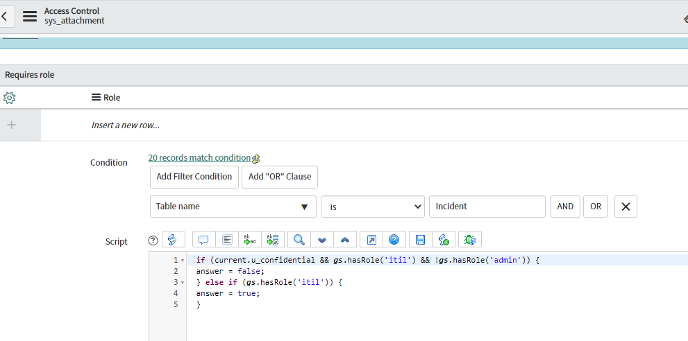 Restrict attachments on confidential Incident to I... - ServiceNow ...