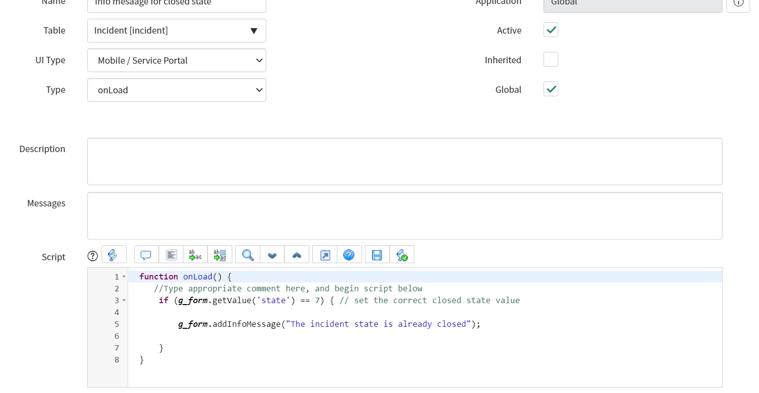 How to display an Info message in ServiceNow Porta... - Page 2 ...