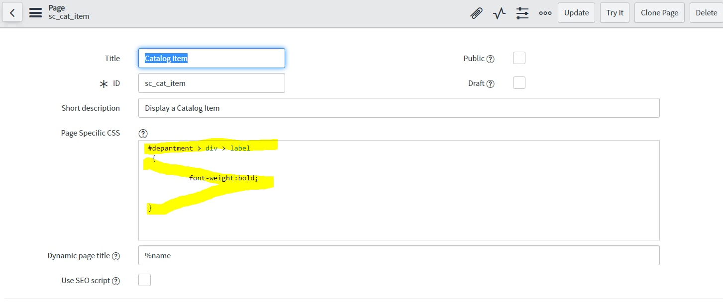 How to make text of Label type in Bold - ServiceNow Community