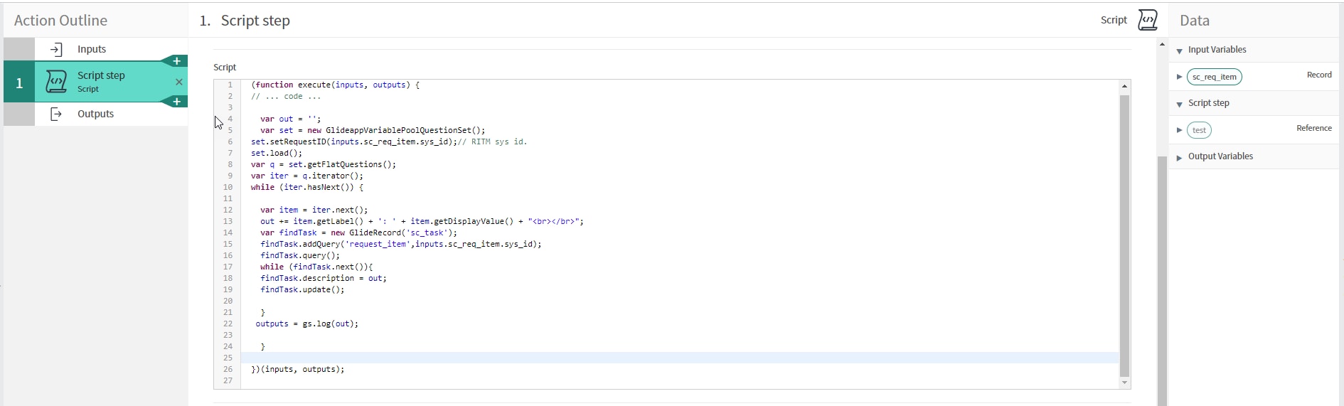 Solved: Flow Designer - variables into SC_TASK description ...