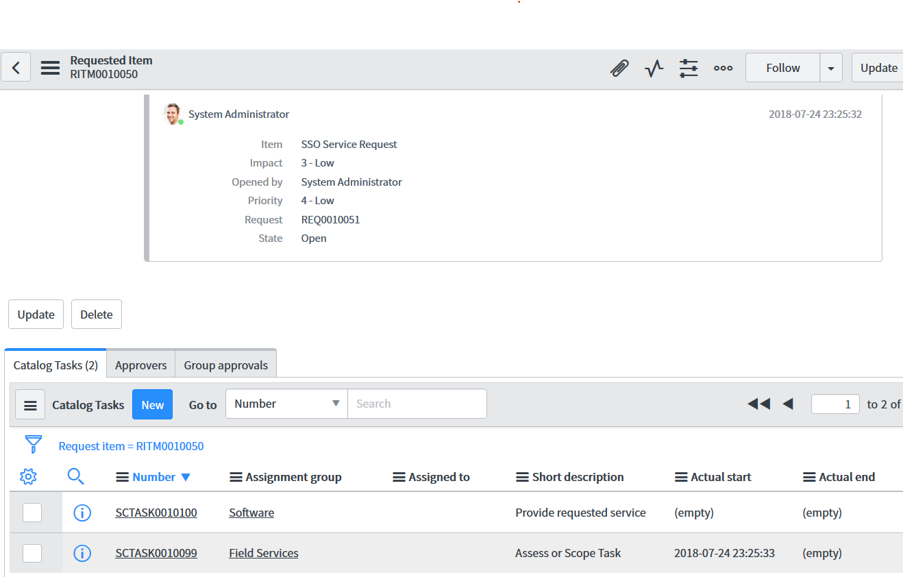 Solved: Need to remove a catalog task from service request ...