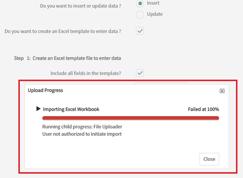 User not authorized to initiate import ? - ServiceNow Community