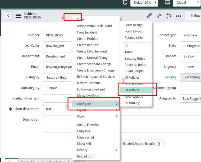 A) Create a button called “re-open” on incident fo... - ServiceNow ...