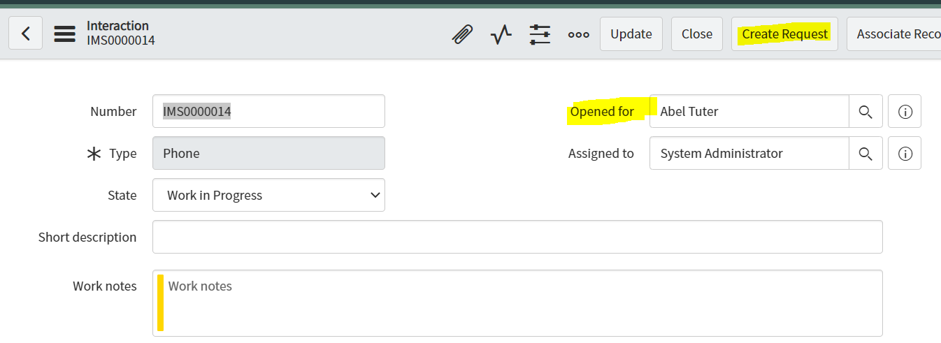 UI Action to link REQ with Interaction - ServiceNow Community