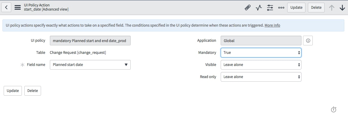 Solved: mandatory fields on Change request - ServiceNow Community