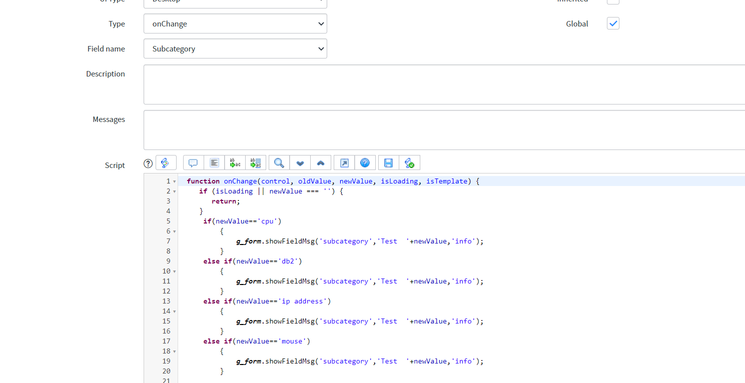 How to show field message info for each of select ... - ServiceNow ...