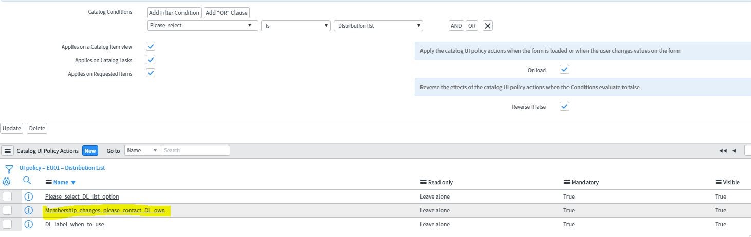 Solved: Label variable in UI Policy - ServiceNow Community