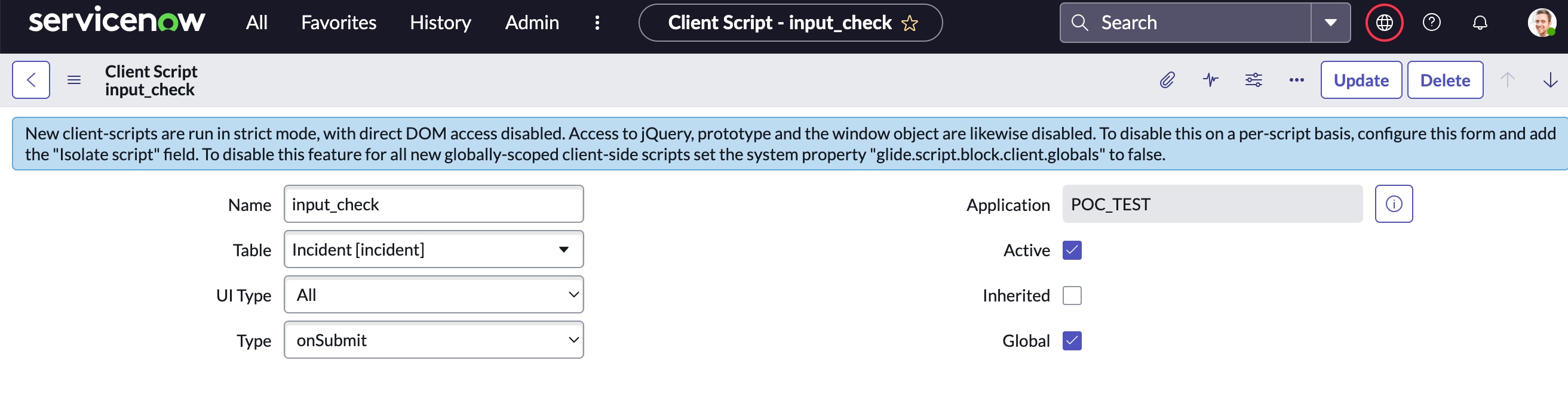 Solved: Input check at onSubmit /Implemented with Client S... - Page 2 ...