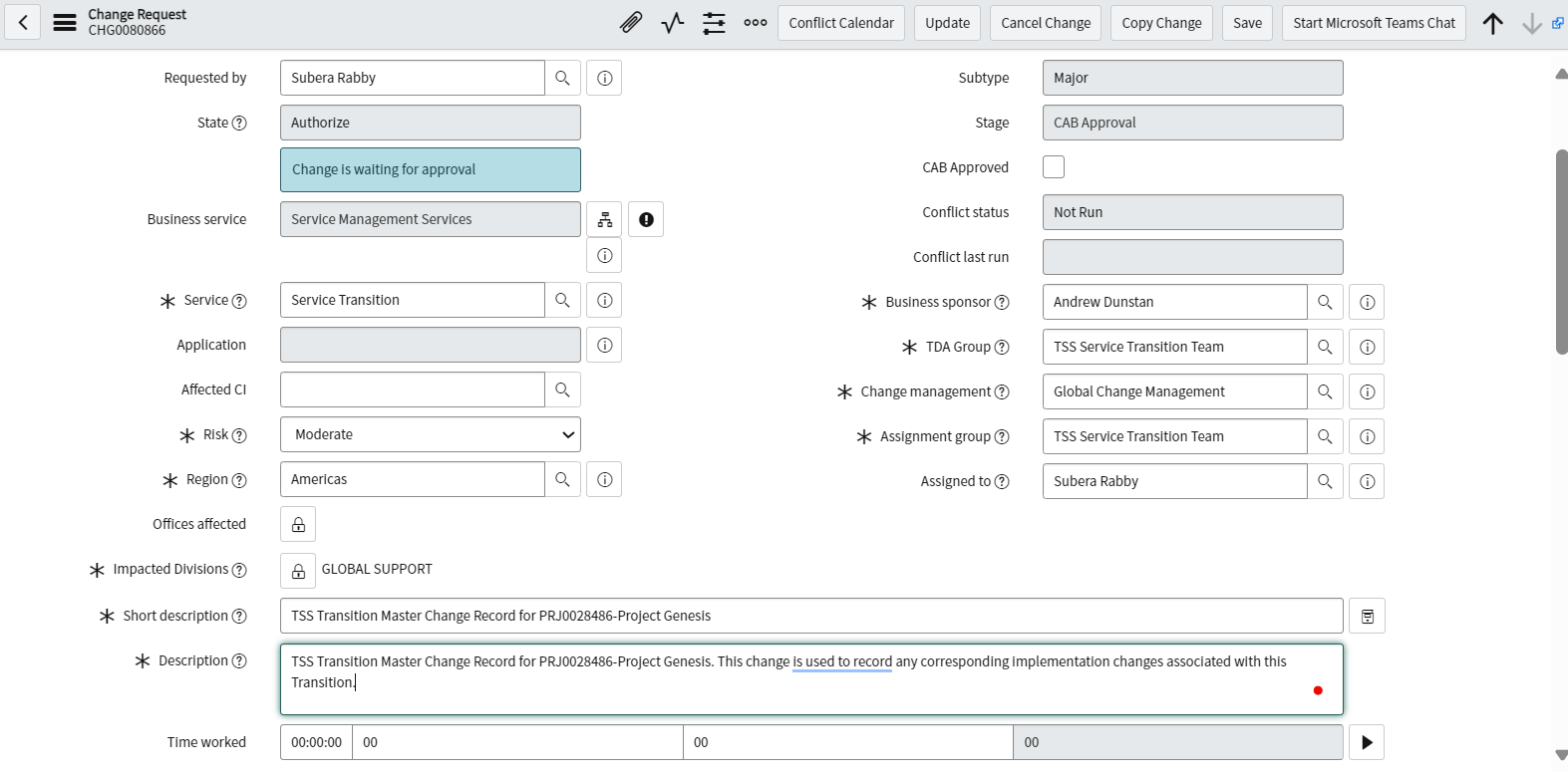 Solved: Re: How to find how Change Request is getting crea ...