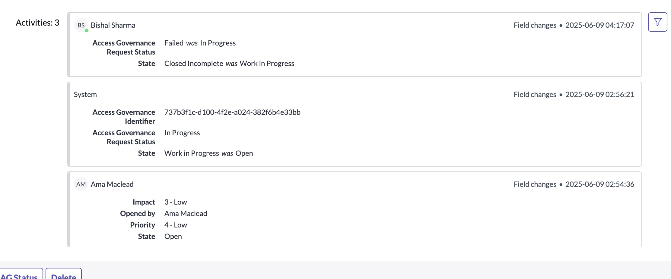 Activity Details in Data Table from Instance Defin... - ServiceNow ...