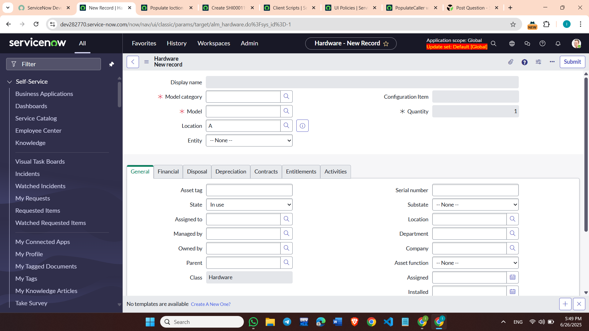 Can you help me for write script - ServiceNow Community