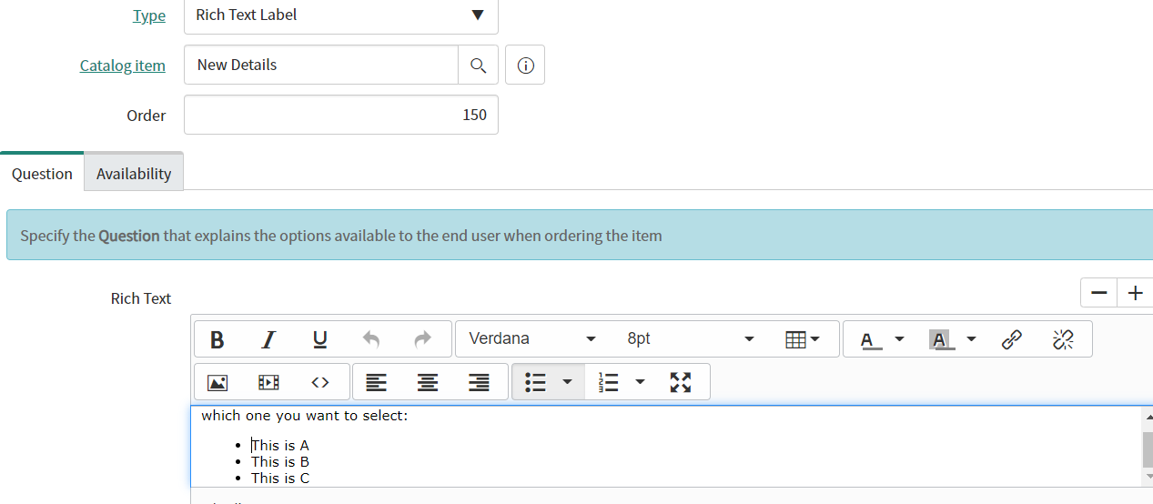 Provide break between lines for question in variab... - ServiceNow ...