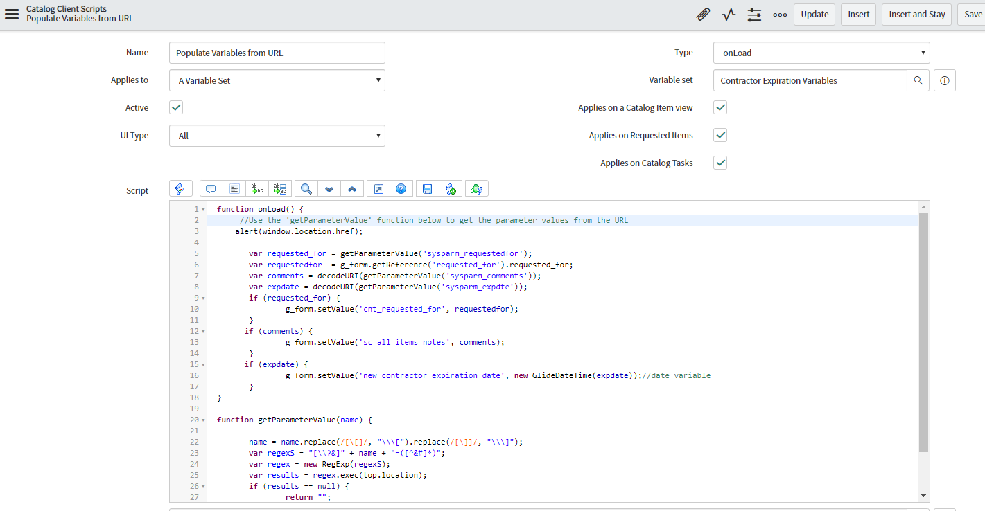 Solved Prepopulate fields on a service catalog item using