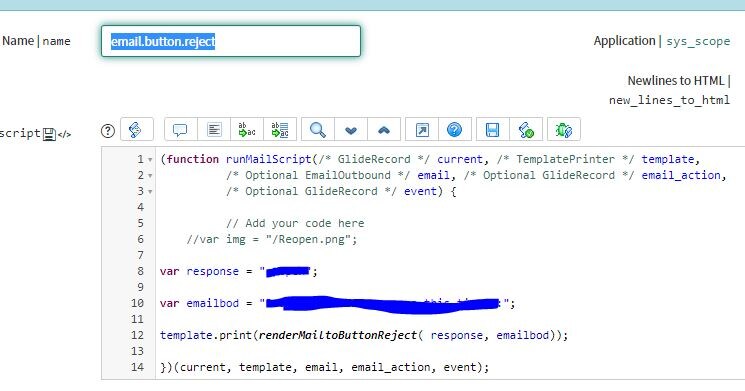 How to call email script from Button in email noti... - ServiceNow ...